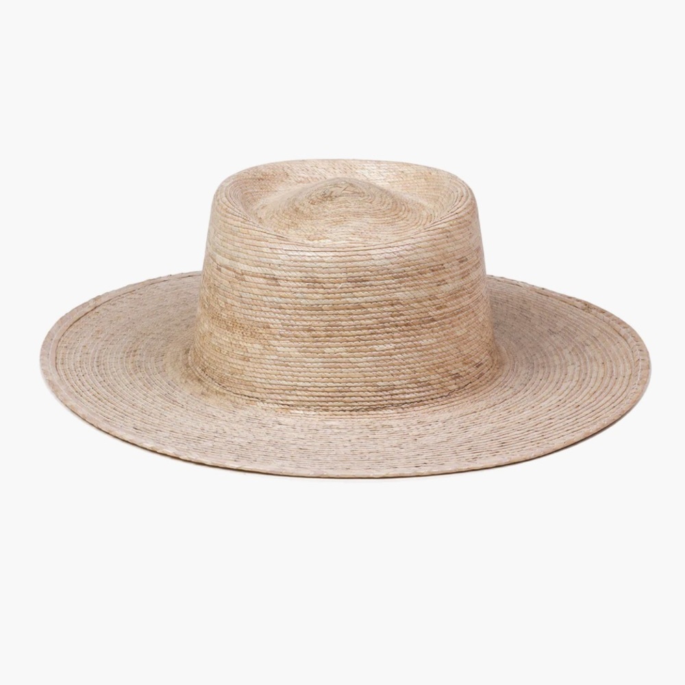 Lack of color Palma boater straw hat